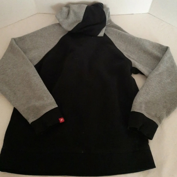 Nike Air Hoodie Boys Size Large Grey Black Preowned - Picture 3 of 4